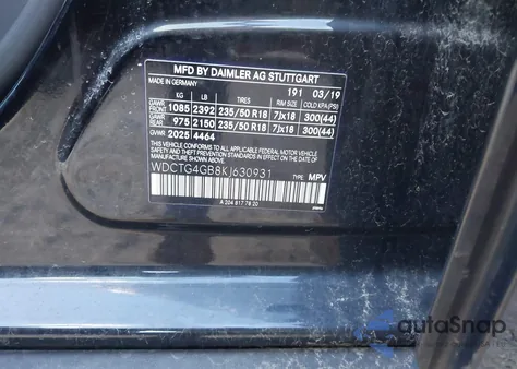 2019 Mercedes-Benz Gla 250 4Matic z USA, uszkodzony, nr VIN WDCTG4GB8KJ630931